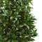 4.6ft. UV Resistant Bay Leaf Cone Topiary Artificial Tree in Black Planter